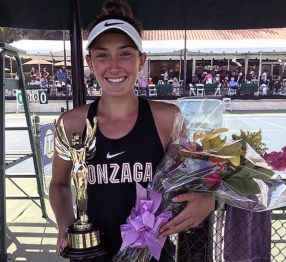 Sophie Whittle with championship trophy. Photo courtesy Stormy Nesbit, ITA