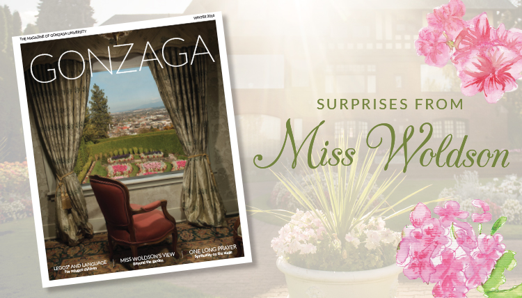cover of Gonzaga Magazine 2016 Miss Myrtle Woldson estate
