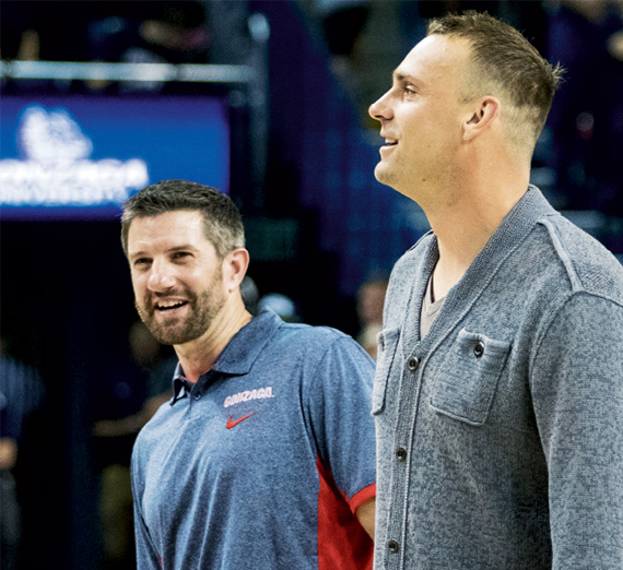 Gonzaga Bulldogs Matt Santangelo and Casey Calvary Sweet Sixteen