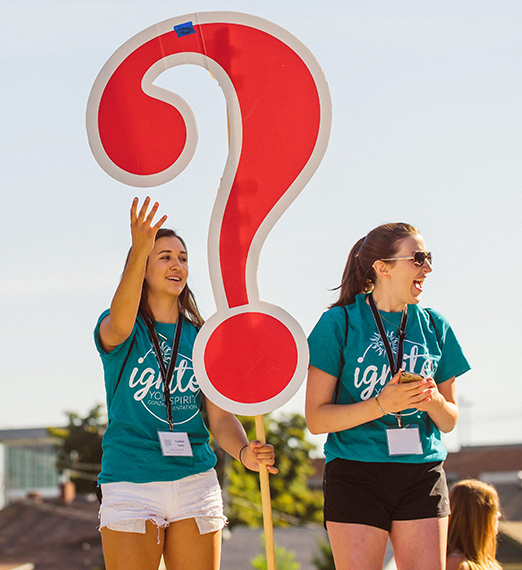 Students at Orientation.