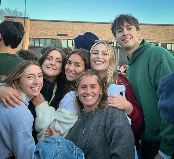 A group of students pose for an informal snap shot.