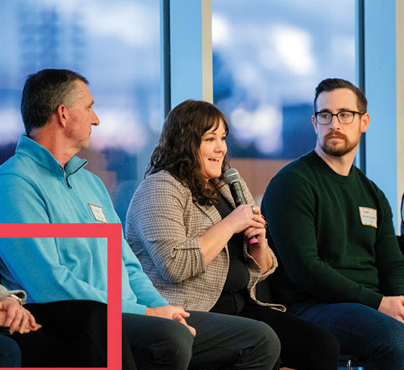 Students on the Seattle Trek connected with alumni at Microsoft in January 2026