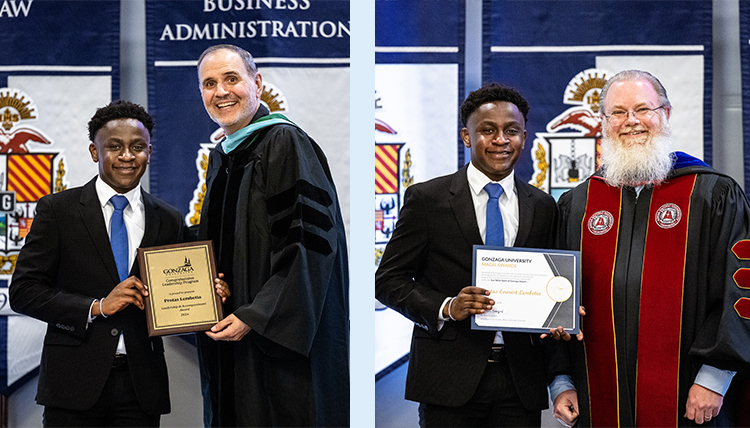 student receives awards from two deans