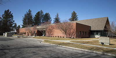Outside of the South Hill branch of Spokane Public Library
