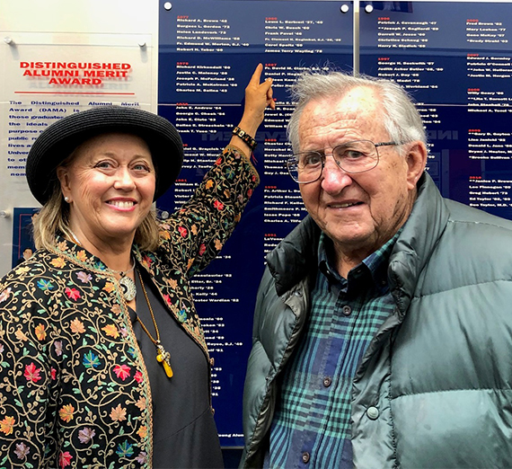 Frank Pavel in front of his name in the Volkar Center