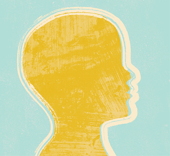 An illustration of a small child's silhouette. 