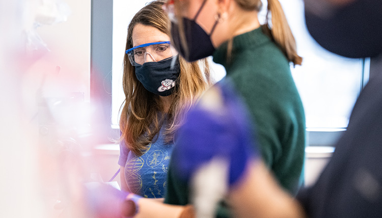 Students and Teacher in Lab