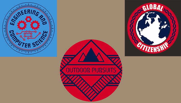 3 individual club logos