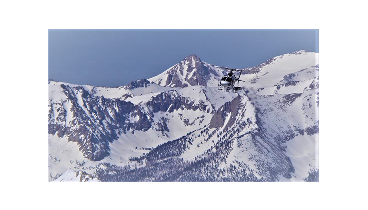 helicopter appears at the mountain
