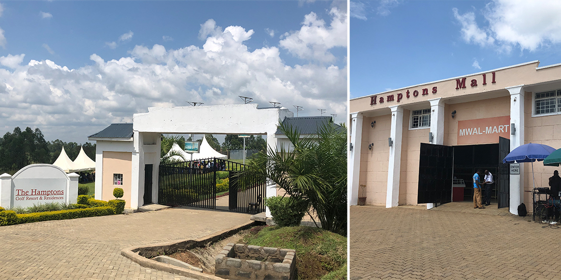 two photos showing businesses in Mwale Kenya
