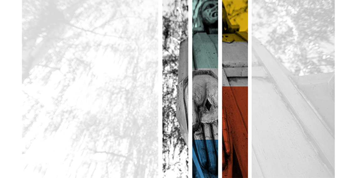 artistic color treatment over statue of Jesus