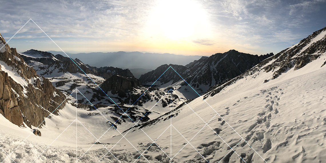 view from atop Mount Whitney