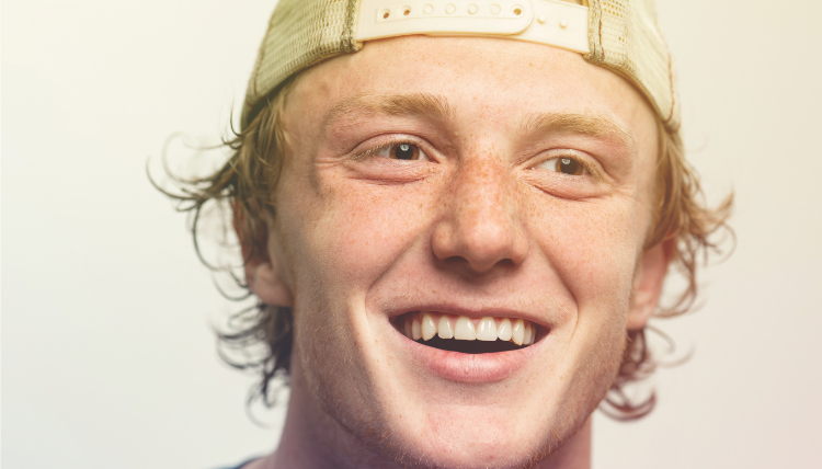 male student smiling