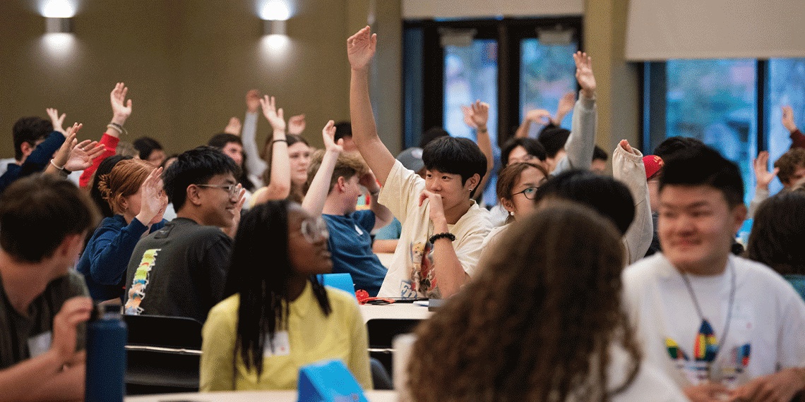 Students participate in discussion 