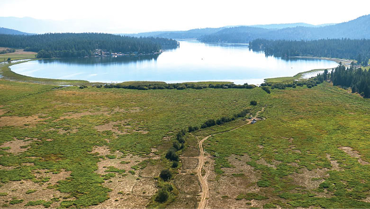 An aerial view of Thompson Creek
