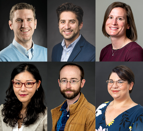 6 headshots of individual faculty members