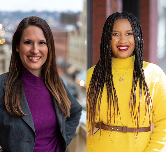 individual photos of two professional women