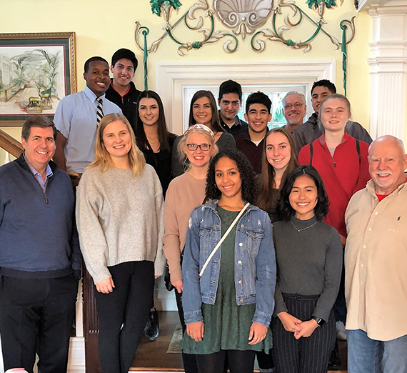 The group of Woldson scholar students pose together.