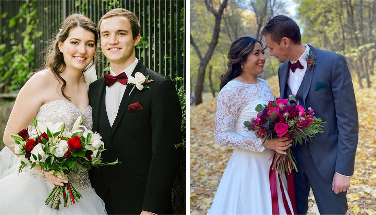 Katherine Palmer and Brandon Castaing smiling on the left, Joshua Harrison and Gabriela Portillo smiling on the right