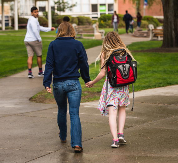 A mentor and mentee in Gonzaga's Campus Kids program.