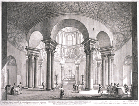 Giovanni Battista Piranesi (Italian, 1720–1778)  Veduta Interna del Sepolcro di S. Costanza, ca. 1750  From Le Vedute di Roma series  Etching on paper  Jundt Art Museum, Gonzaga University; The Bolker Collection: Gift of Norman and Esther Bolker  1984.5.219