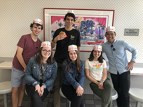 Team members (from left): Sam McEwan, Emily Pinder, Andre Eason, Thea Pelz, Natalie Veto, and Trevor Diuco.