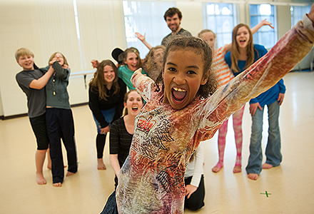 Youth dancing as part of ZagDance program. (GU photo)