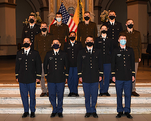 A scene from the ROTC Commissioning Ceremony. (GU photo)