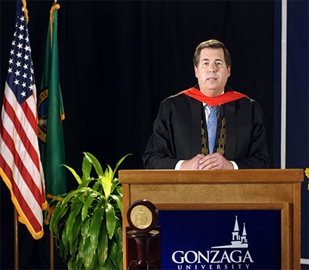 Thayne McCulloh at commencement 2020