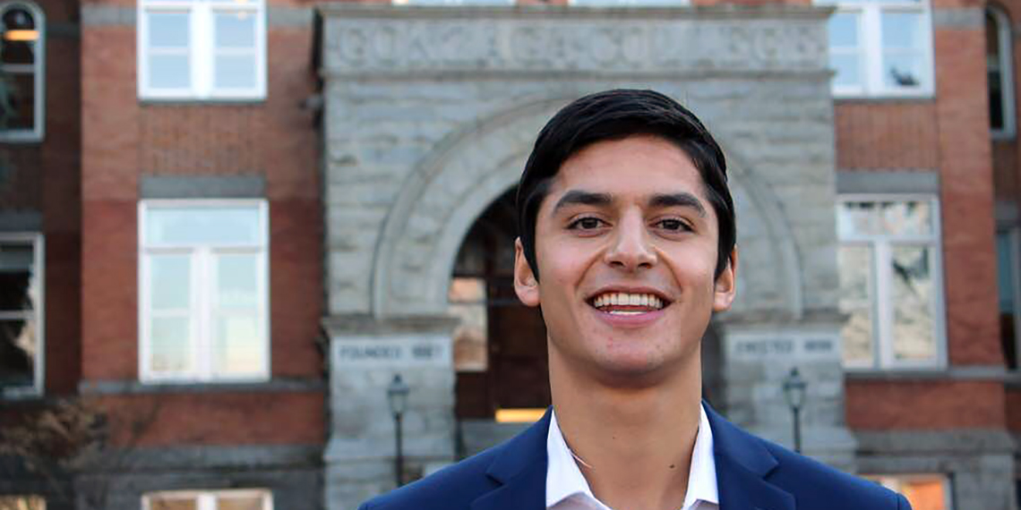 Ivan Jimenez in front of College Hall at Gonzaga University. (GU photo)
