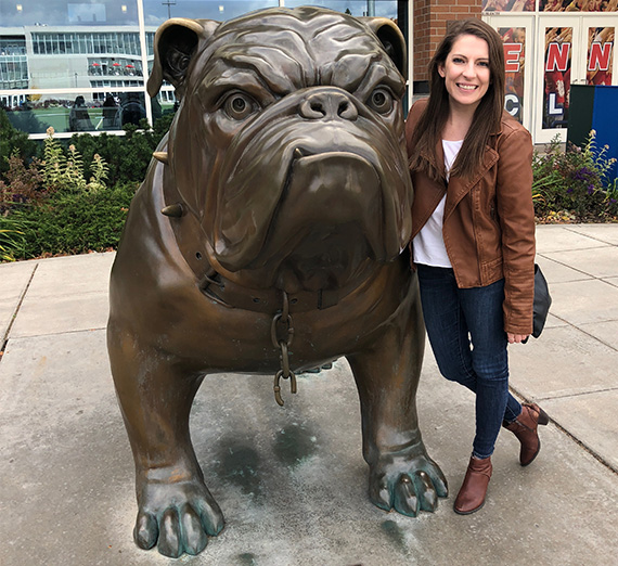 Kristie Infantine by Spike the Bulldog sculpture