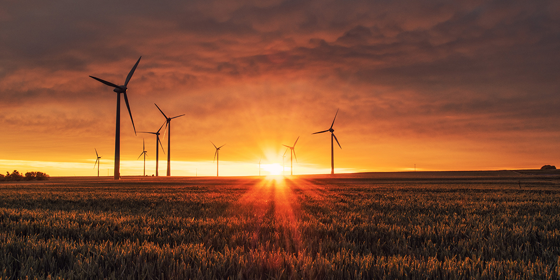 Wind turbine in Biedesheim, Germany. (Photo courtesy Karsten Würth via Unspash.)