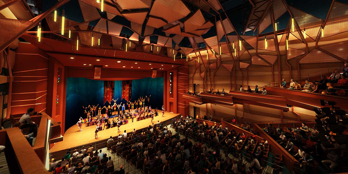 Myrtle Woldson Performing Arts Center Mainstage Theater. (Rendering credit: Pfeiffer Partners)