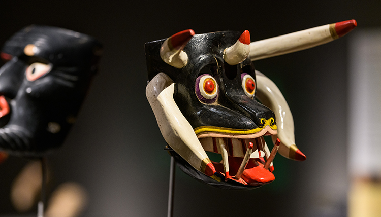 A Mexican mask on display at the Northwest Museum of Arts and Culture