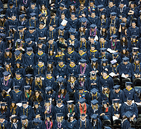 A scene from Gonzaga's 2019 Undergrad Commencement. (GU photo)