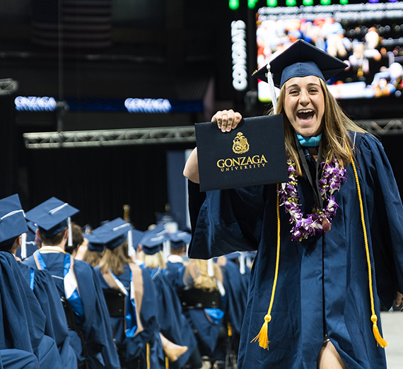 A scene from the 2019 Undergraduate Commencement ceremony. (GU photo)