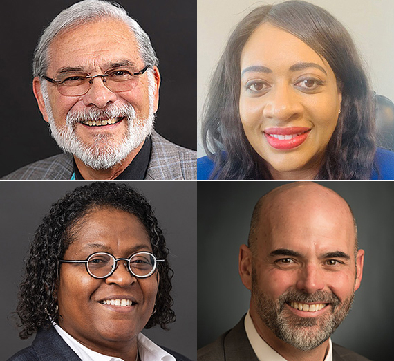 (Clockwise from top left) Raymond Reyes, Robin Kelley, John Sklut, and Charlita Shelton.