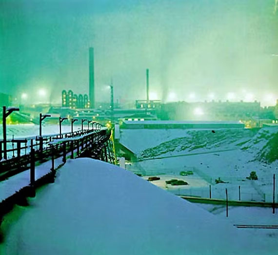 A picture of the Bunker Hill smelter and its pollution in the 1970s