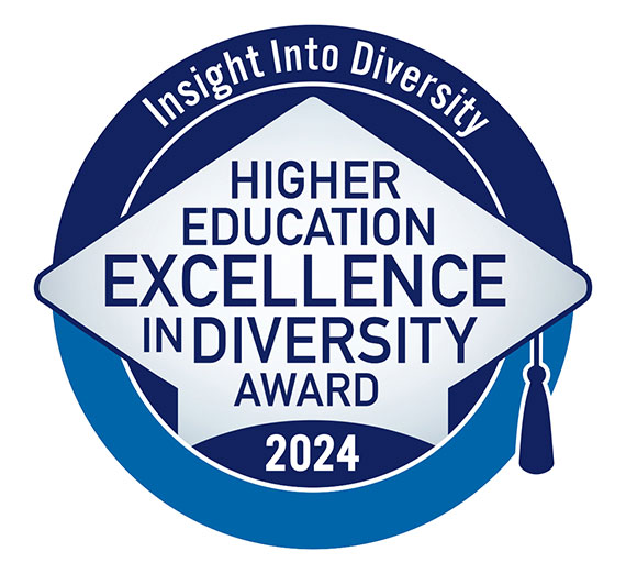 A logo saying Higher Education Excellence in Diversity Award 2024