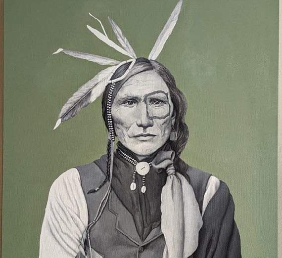 Tiffanie Irizarry’s “Chief Iron White Man" painting