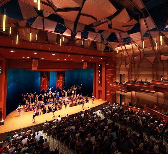 Myrtle Woldson Performing Arts Center Mainstage Theater. (Rendering credit: Pfeiffer Partners) 