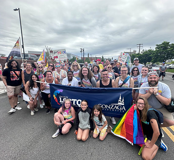 Gonzaga’s LGBTQ+ community and allies join the Spokane Pride Parade on June 10
