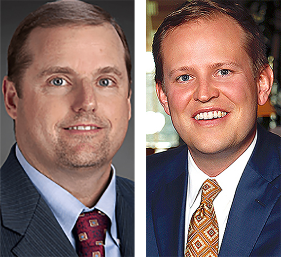 (from left) EWU Provost Scott Gordon and GU Law Dean Jacob Rooksby 