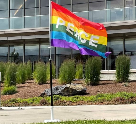 Out @ GU's Pride Picnic Flag