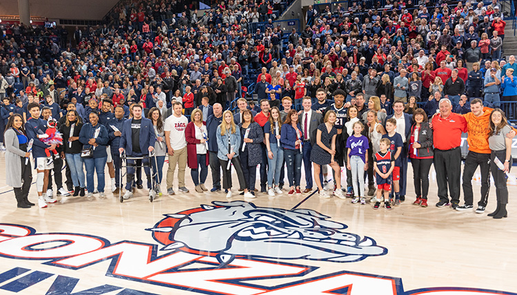 Gonzaga men's basketball Senior Night.