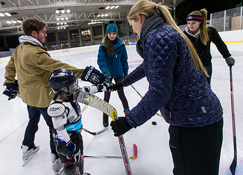 Professor Mark Derby's exceptional hockey program. GU photo