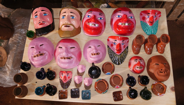 Danza masks from Michoacan, Mexico