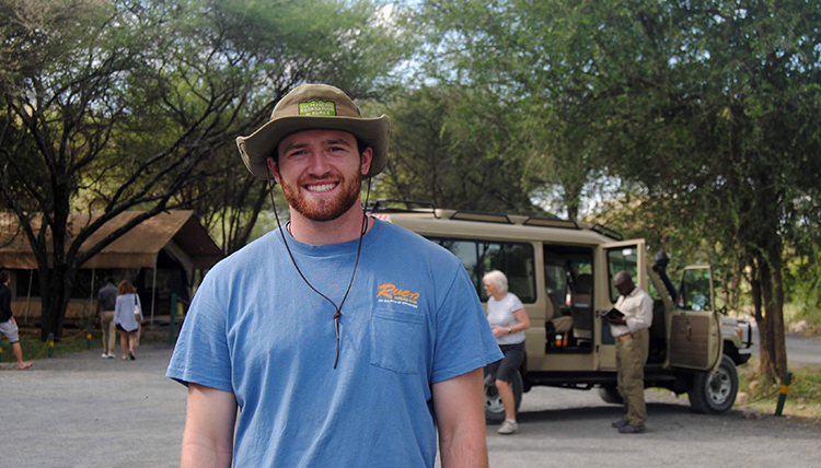 Harrison studying abroad in Tanzania 