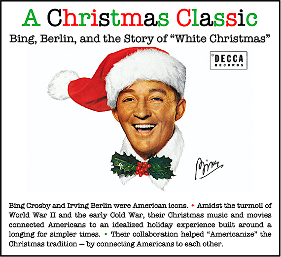 bing crosby with christmas hat