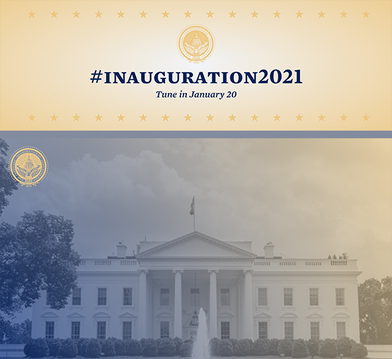 official US inauguration seal and white house image 